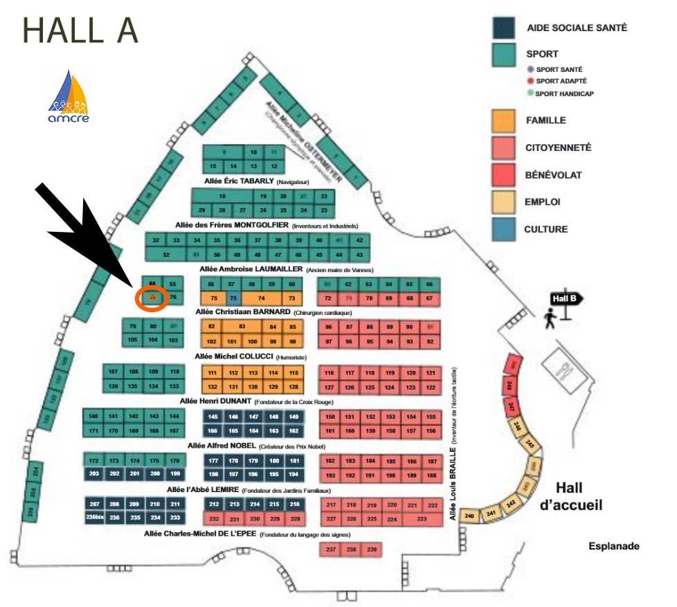 Carte hall-a / Forum des Associations Vannes